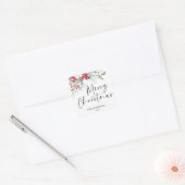 Modern Elegant Vrolijk Kerstkalligrafiescript Vierkante Sticker (Envelop)
