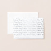 Modern Elegant Vrolijk Kerstmis Kalligrafie Zilver Folie Kaarten (Met envelop)