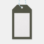 Modern elegant vrolijk kerstscript groen cadeaulabel (Achterkant)