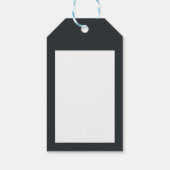 Modern elegant vrolijk kerstscript zwart cadeaulabel (Achterkant)