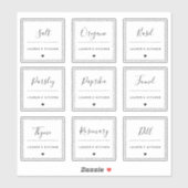 Modern elegant waterdicht keukenetiket sticker (Vel)