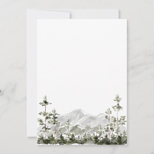 Modern Elegant Waterverf Avontuur Begin Bruids S Kaart (Achterkant)