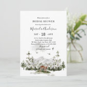 Modern Elegant Waterverf Avontuur Begin Bruids S Kaart (Staand voorkant)