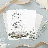 Modern Elegant Waterverf Avontuur Begin Bruids S Kaart