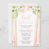 Modern Elegant Waterverf Floral Bridal Brunch Kaart (Voorkant)