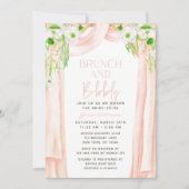 Modern Elegant Waterverf Floral Bridal Brunch Kaart (Voorkant)