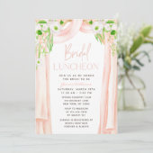 Modern Elegant Waterverf Floral Bridal Luncheon Kaart (Staand voorkant)