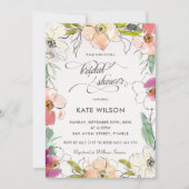 Modern Elegant Waterverf Floral Vrijgezellenfeest Kaart (Voorkant)