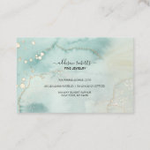 Modern Elegant Waterverf Green Jewelry Care Busi Visitekaartje (Achterkant)