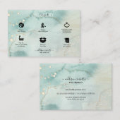 Modern Elegant Waterverf Green Jewelry Care Busi Visitekaartje (Voorkant / Achterkant)