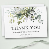 Modern Elegant Waterverf Greenery Vrijgezellenfees Bedankkaart