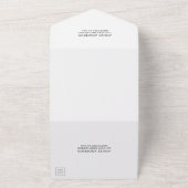 Modern Elegant Waterverf Greenery Wedding All In One Uitnodiging (Buitenkant)