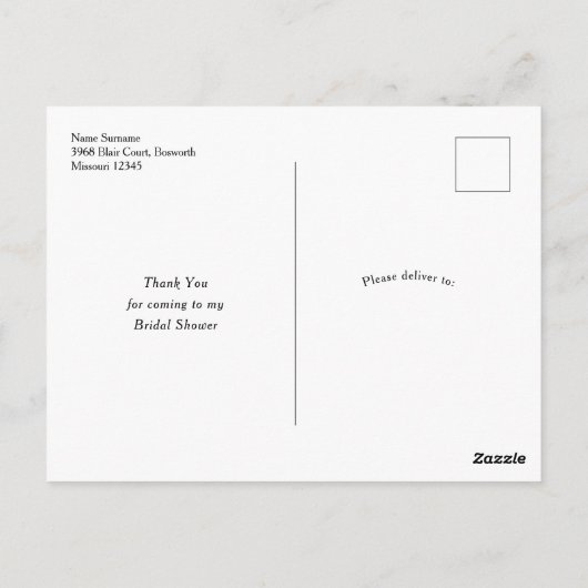 Modern Elegant Waterverf groen dank u Briefkaart (Achterkant)