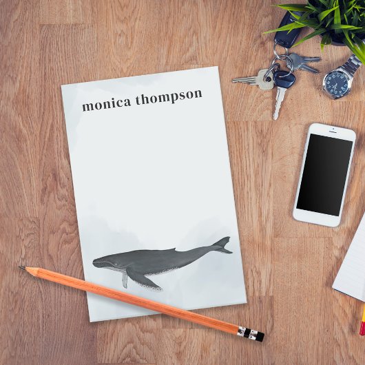 Modern Elegant Waterverf Humpback Whale Post-it® Notes