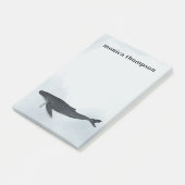 Modern Elegant Waterverf Humpback Whale Post-it® Notes (Schuin)