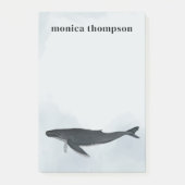 Modern Elegant Waterverf Humpback Whale Post-it® Notes (Voorkant)