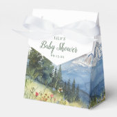 Modern Elegant Waterverf Mountain Baby shower Bedankdoosjes (Voorkant Zijde)