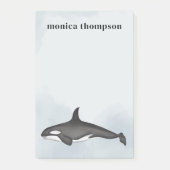 Modern Elegant Waterverf Orca Killer Whale Post-it® Notes (Voorkant)