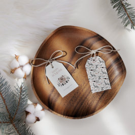 Modern Elegant Waterverf Prettige feestdagen Cadeaulabel