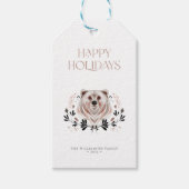 Modern Elegant Waterverf Prettige feestdagen Cadeaulabel (Voorkant)