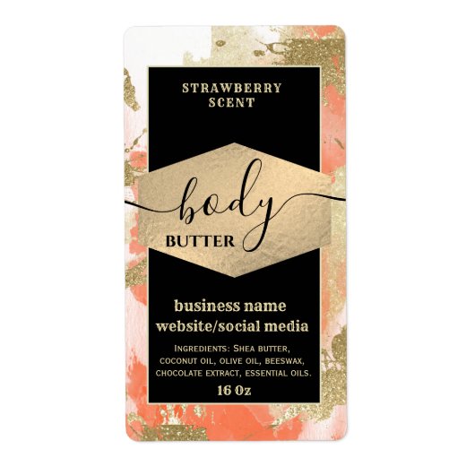 Modern elegant waterverf script body label (Voorkant)