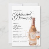 Modern Elegant Waterverf Wijnrepetitie Diner In Kaart (Voorkant)