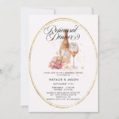 Modern Elegant Waterverf Wijnrepetitie Diner Kaart (Voorkant)