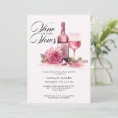 Modern Elegant Waterverf Wine Vrijgezellenfeest Kaart (Staand voorkant)