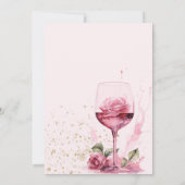 Modern Elegant Waterverf Wine Vrijgezellenfeest Kaart (Achterkant)