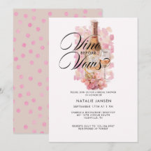 Modern Elegant Waterverf Wine Vrijgezellenfeest