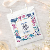 Modern elegant waterverf Zee dierlijk baby shower Bedankzakje (Geknipt)