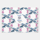 Modern elegant waterverf Zee dierlijk baby shower Inpakpapier Vel (Voorkant 2)