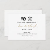 Modern Elegant We Doen Bruiloft Uitnodiging (Voorkant / Achterkant)