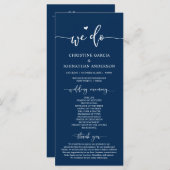 Modern Elegant, we doen dat, Wedding Ceremony Prog Programmakaart (Voorkant / Achterkant)