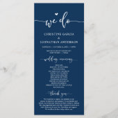 Modern Elegant, we doen dat, Wedding Ceremony Prog Programmakaart (Voorkant)