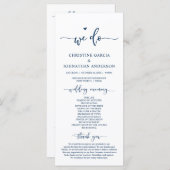 Modern Elegant, we doen dat, Wedding Ceremony Prog Programmakaart (Voorkant / Achterkant)