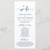 Modern Elegant, we doen dat, Wedding Ceremony Prog Programmakaart (Voorkant)