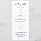 Modern Elegant, we doen dat, Wedding Ceremony Prog Programmakaart (Achterkant)