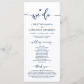 Modern Elegant, we doen dat, Wedding Ceremony Prog Programmakaart (Voorkant)