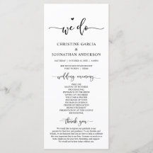 Modern Elegant, we doen dat, Wedding Ceremony Prog