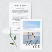 Modern Elegant Weddenschap Foto bedankt creditcard