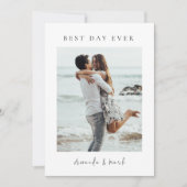 Modern Elegant Weddenschap Foto bedankt creditcard Kaart (Voorkant)