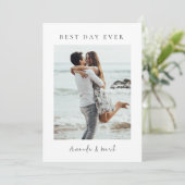 Modern Elegant Weddenschap Foto bedankt creditcard Kaart (Staand voorkant)