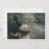 Modern Elegant Wedding 2 Photos Thank You Card Bedankkaart (Voorkant)