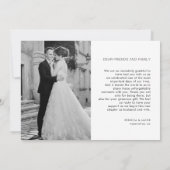 Modern Elegant Wedding 2 Photos Thank You Card Bedankkaart (Achterkant)