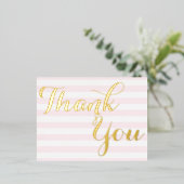 Modern Elegant Wedding Baby shower Event Bedankt Folie Uitnodiging Briefkaart (Staand Voorkant)