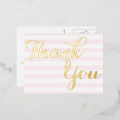 Modern Elegant Wedding Baby shower Event Bedankt Folie Uitnodiging Briefkaart (Voorkant / Achterkant)