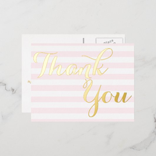 Modern Elegant Wedding Baby shower Event Bedankt Folie Uitnodiging Briefkaart (Voorkant / Achterkant)