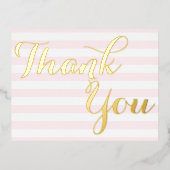 Modern Elegant Wedding Baby shower Event Bedankt Folie Uitnodiging Briefkaart (Voorkant)