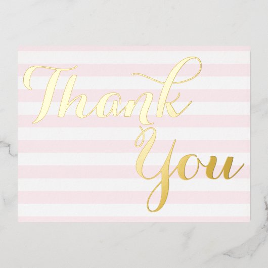 Modern Elegant Wedding Baby shower Event Bedankt Folie Uitnodiging Briefkaart (Voorkant)